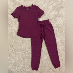 Wine colored scrubs